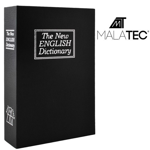 Hidden Book Safe with Key Lock, Dictionary Diversion Safe, Black (0)
