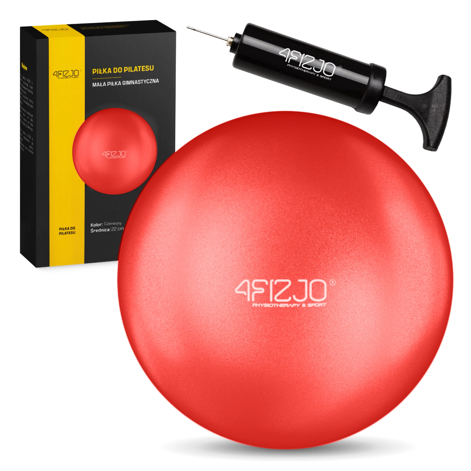 Small Exercise Ball for Pilates and Rehabilitation 22 cm, Red