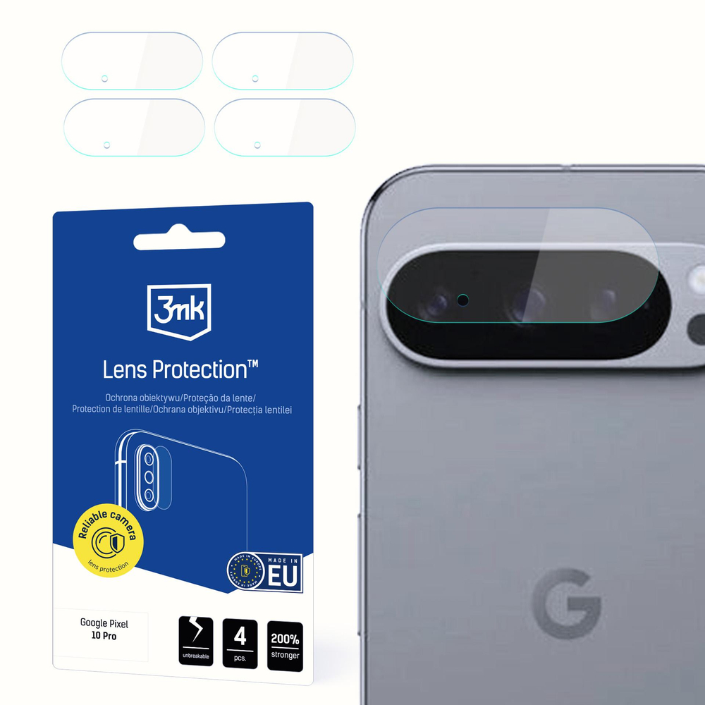 Google Pixel 10 Pro 3MK Lens Protection Back Camera Tempered Glass Protector, 4 pcs.