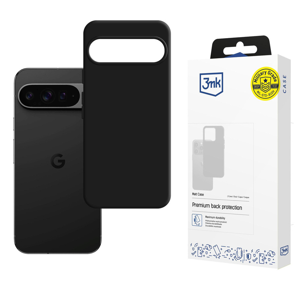 Google Pixel 10 Pro XL 3MK Matt Case Cover, Black
