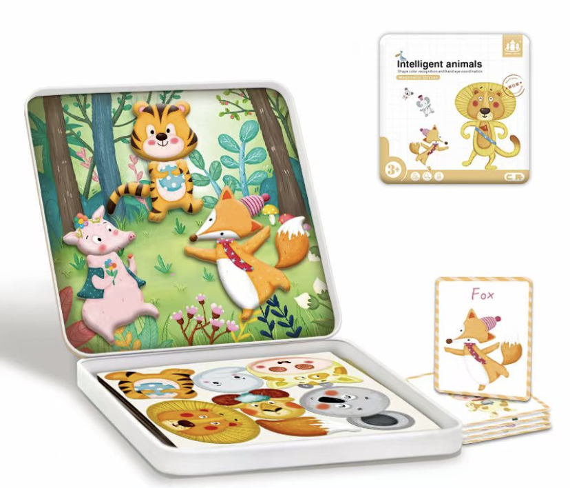 Magnetic Animals Wooden Blocks Zkb-2020