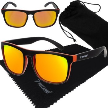 Trizand Polarized Sports Sunglasses Outdoor Sports Cycling Glasses UV400, Orange