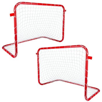 Carruzzo Portable Football Goal Set for Kids, 2 Pack