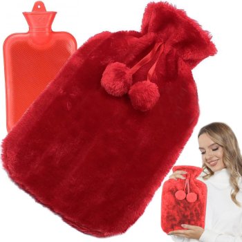 Plush Rubber Thermofor Warmer Large In Cover Soft Fur