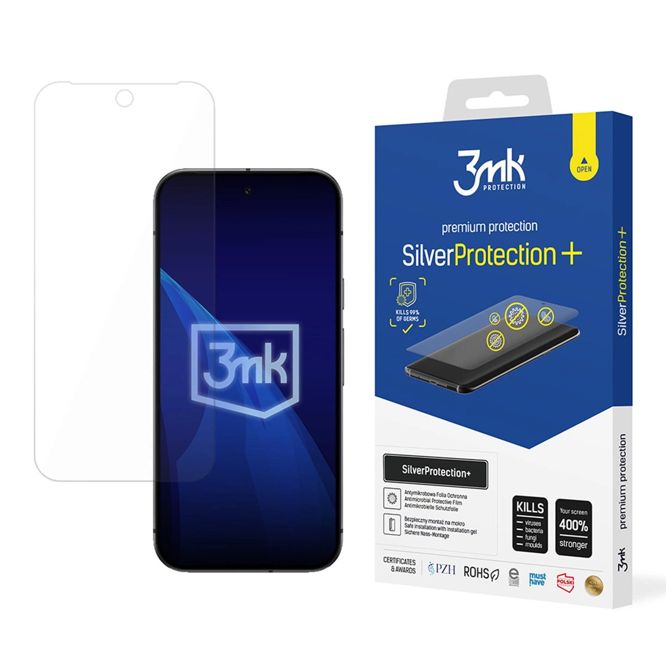 Antibacterial protective film 3mk SilverProtection+ Google Pixel 9A