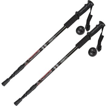 Nordic Walking Trekking Hiking Sticks Poles 2pcs Set Anti-Shock, Black