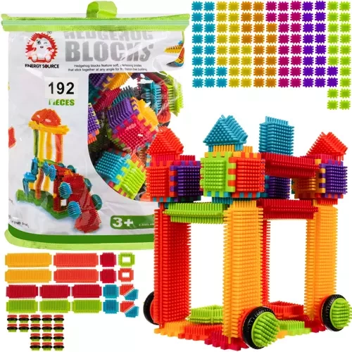 Kruzzel Hedgehog Bristle Blocks 192-Piece Building Toy Set 20376