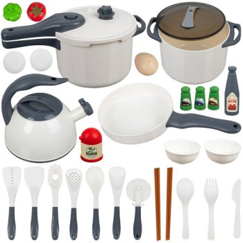 Kruzzel Kids Kitchen Accessory Set with Play Food 32 pcs 26330