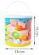 Kids Toy Wooden Cutting Vegetables and Fruits in a Bucket