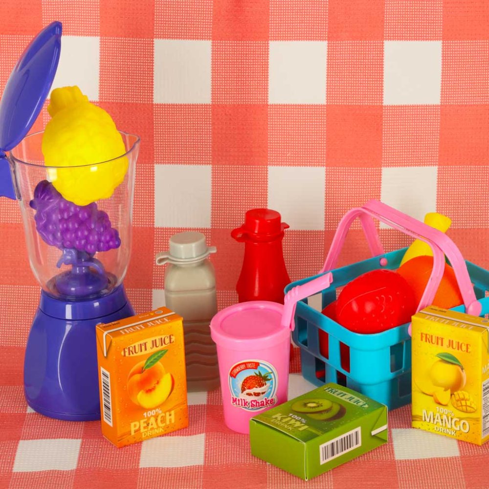 Kids Picnic Basket Fast Food Toy Set (4)