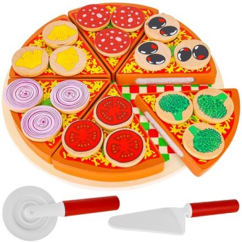 Wooden pizza with accessories, 21 cm