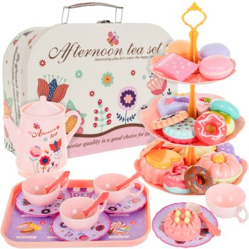 Kids Tea Party Set in Suitcase with Play Food Kruzzel 26367