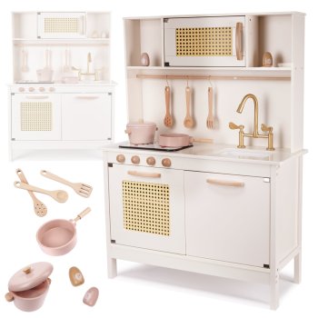Children Kids Toy Wooden Kitchen With Accessories, 100cm (Various variations)