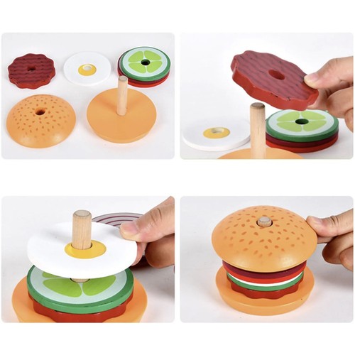 Kruzzel 22673 Wooden Toy Burger (3)
