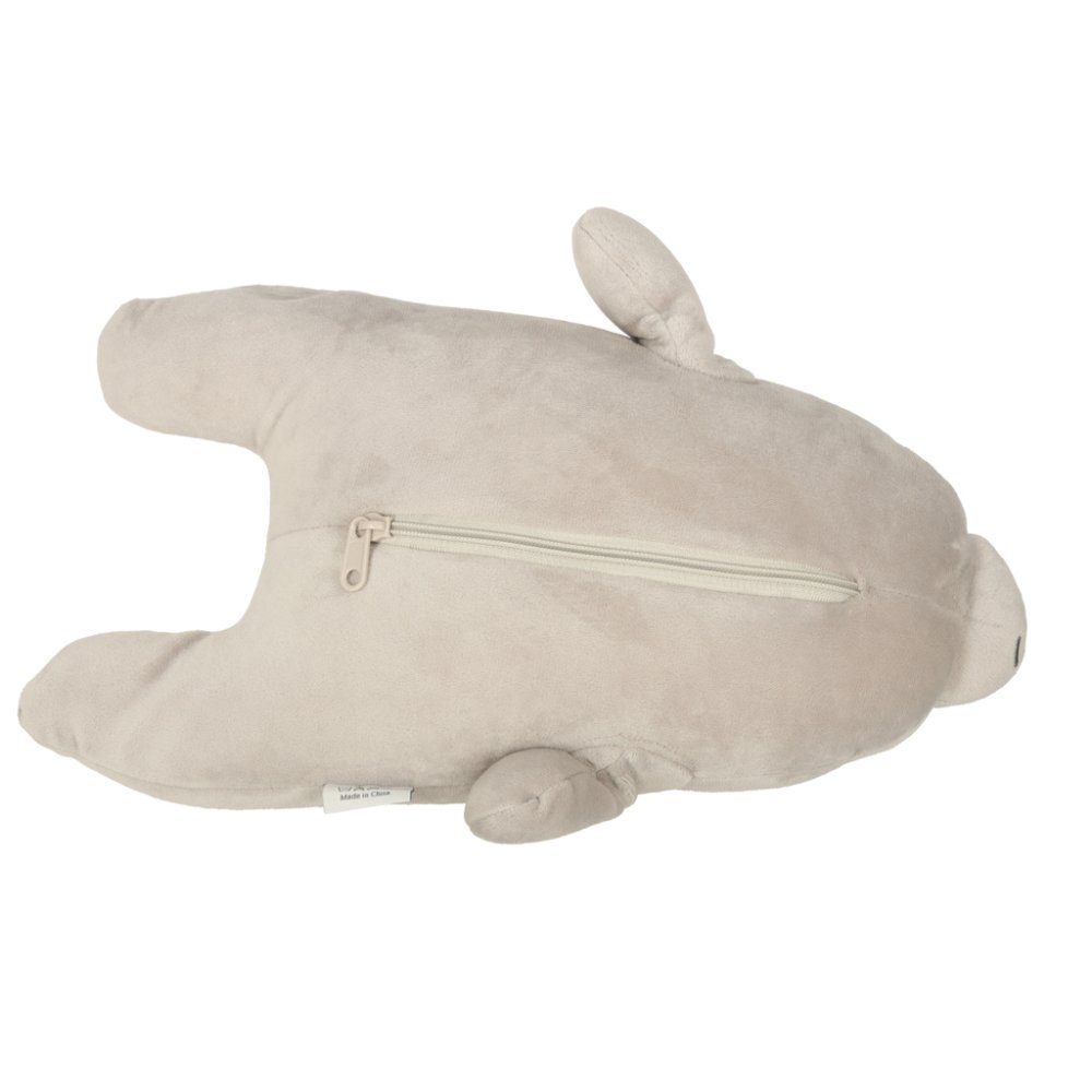 Convertible Kids Travel Pillow 2-in-1 Teddy Bear Neck Pillow, Grey (2)