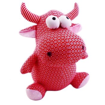 Large Mascot Toy Red Cow