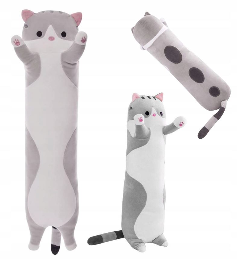 Plush Long Cat-shaped Hugging Pillow, 110cm (4)