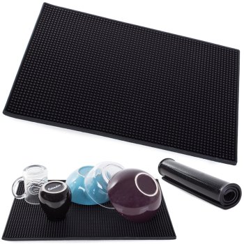 Non-slip Silicone Bar Service Mat Dish Drying Pad Spill Drip Mat