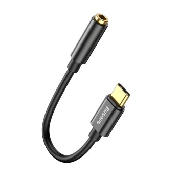 Baseus USB-C to 3.5 mm Female Adapter 24 bit 48 KHz, Black