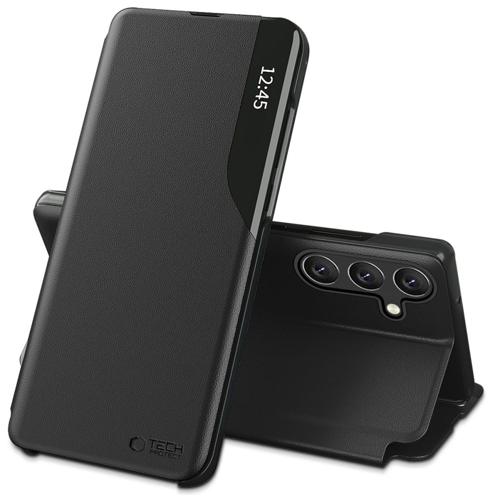 Samsung Galaxy A56 ( SM-A566B / DS ) Tech-Protect Smart View Book Case Cover, Black