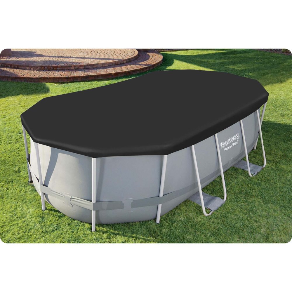Oval Frame Pool Cover 427x250x100cm Bestway 58425 (1)