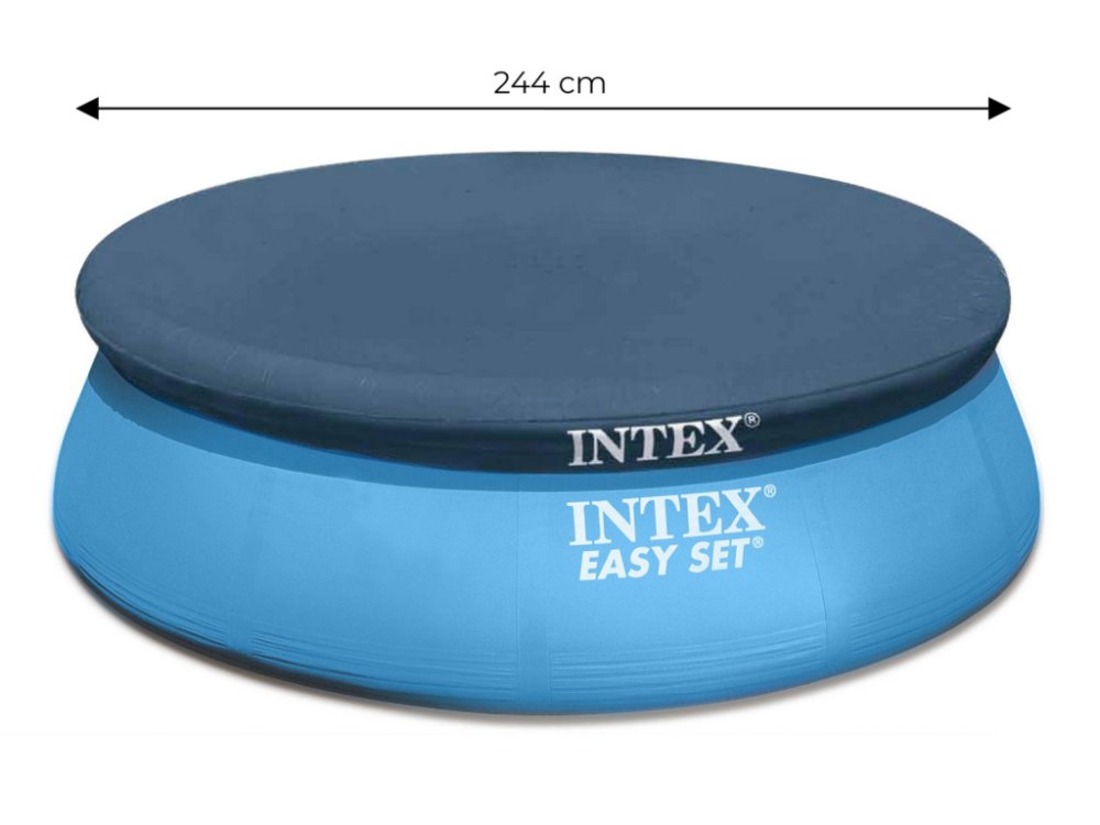 Intex 28020 Pool Cover for 244 cm Easy Set Inflatable Pools, Dark Blue (3)