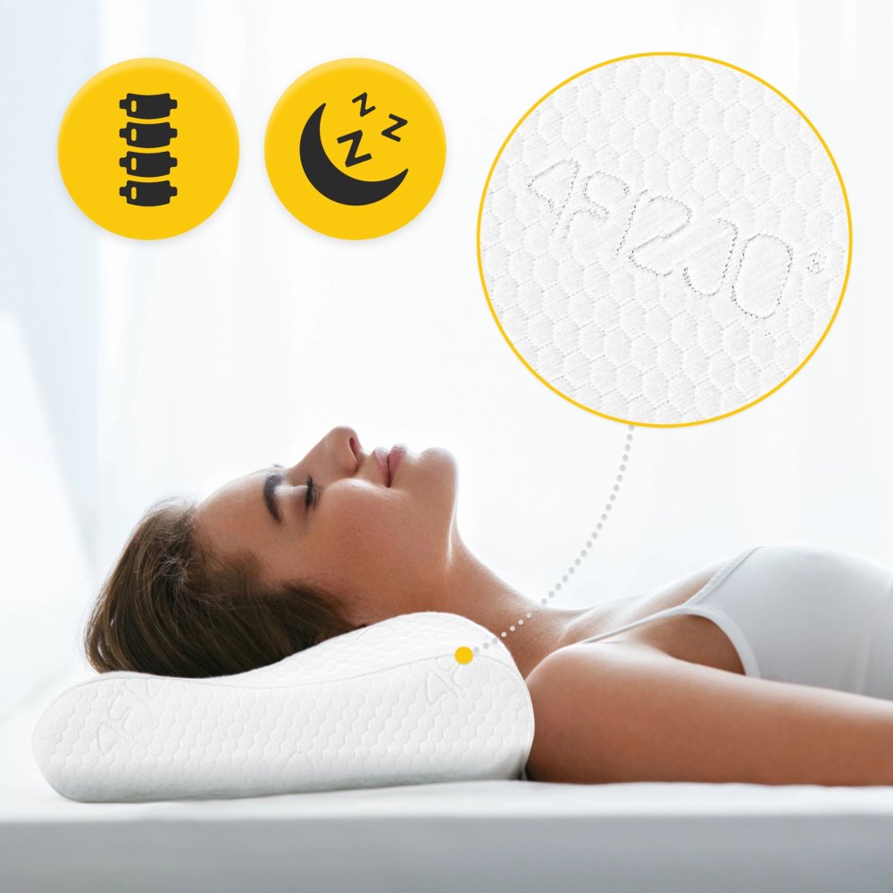 4FIZJO ERGO SMALL Contoured Orthopedic Memory Foam Pillow (2)