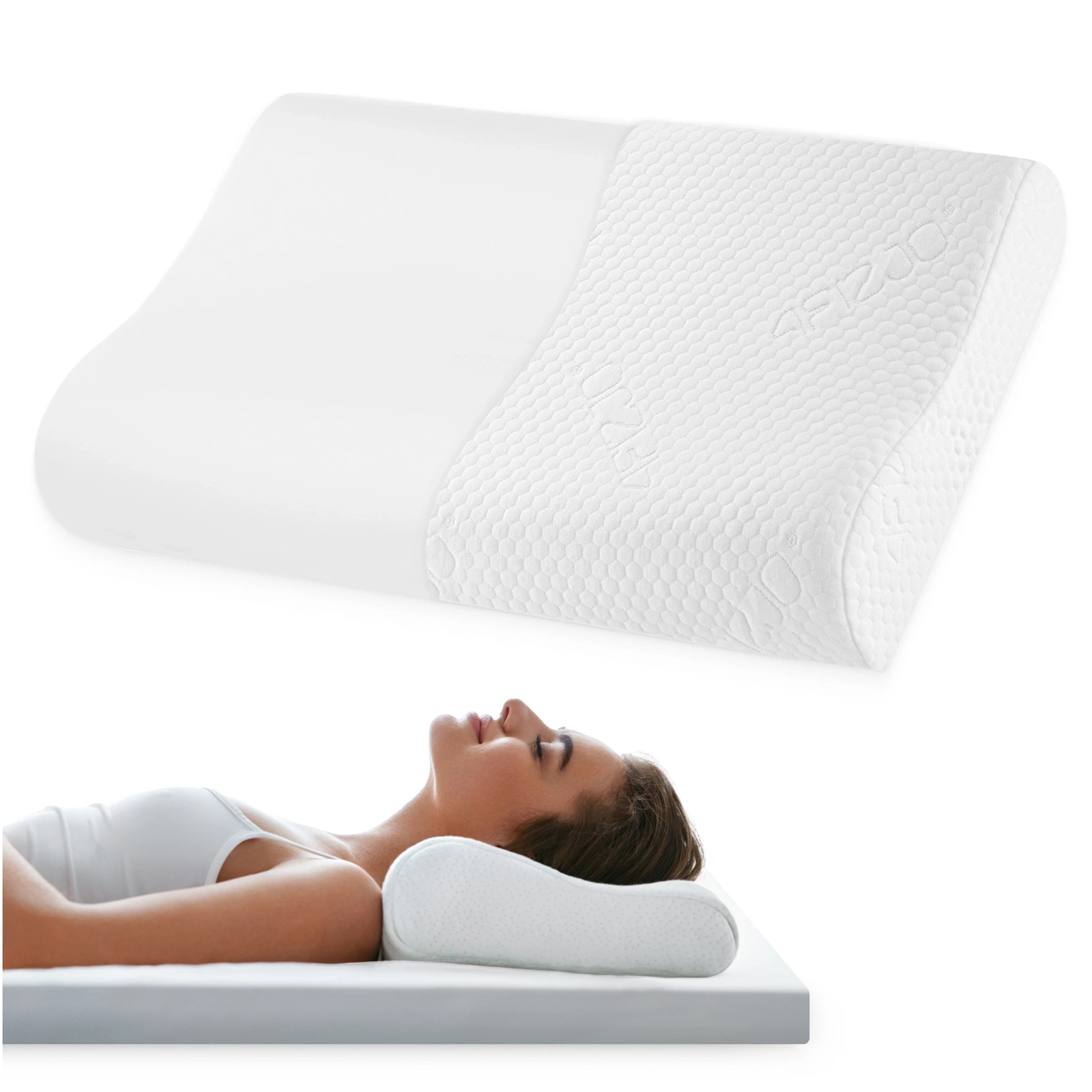 4FIZJO ERGO SMALL Contoured Orthopedic Memory Foam Pillow