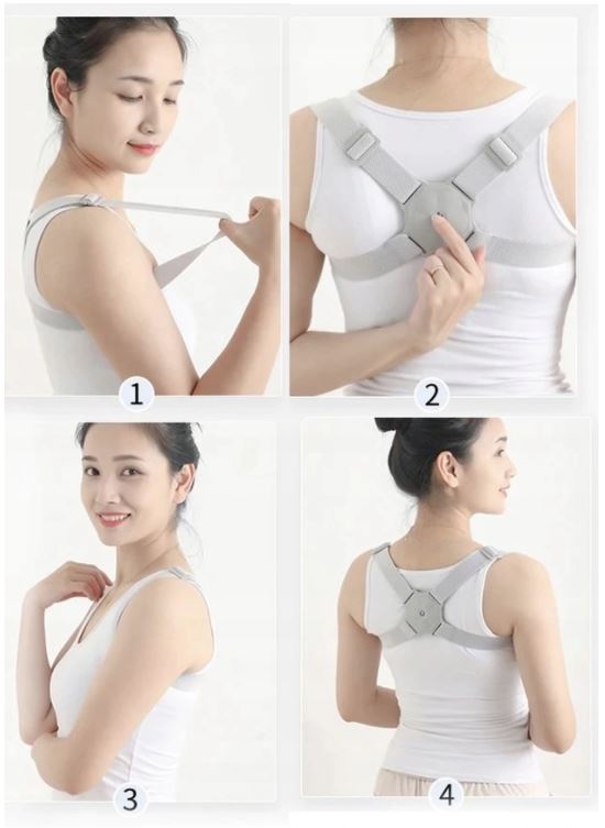 Smart Posture Corrector Support with Intelligent Sensor Vibration Reminder, One size (0)