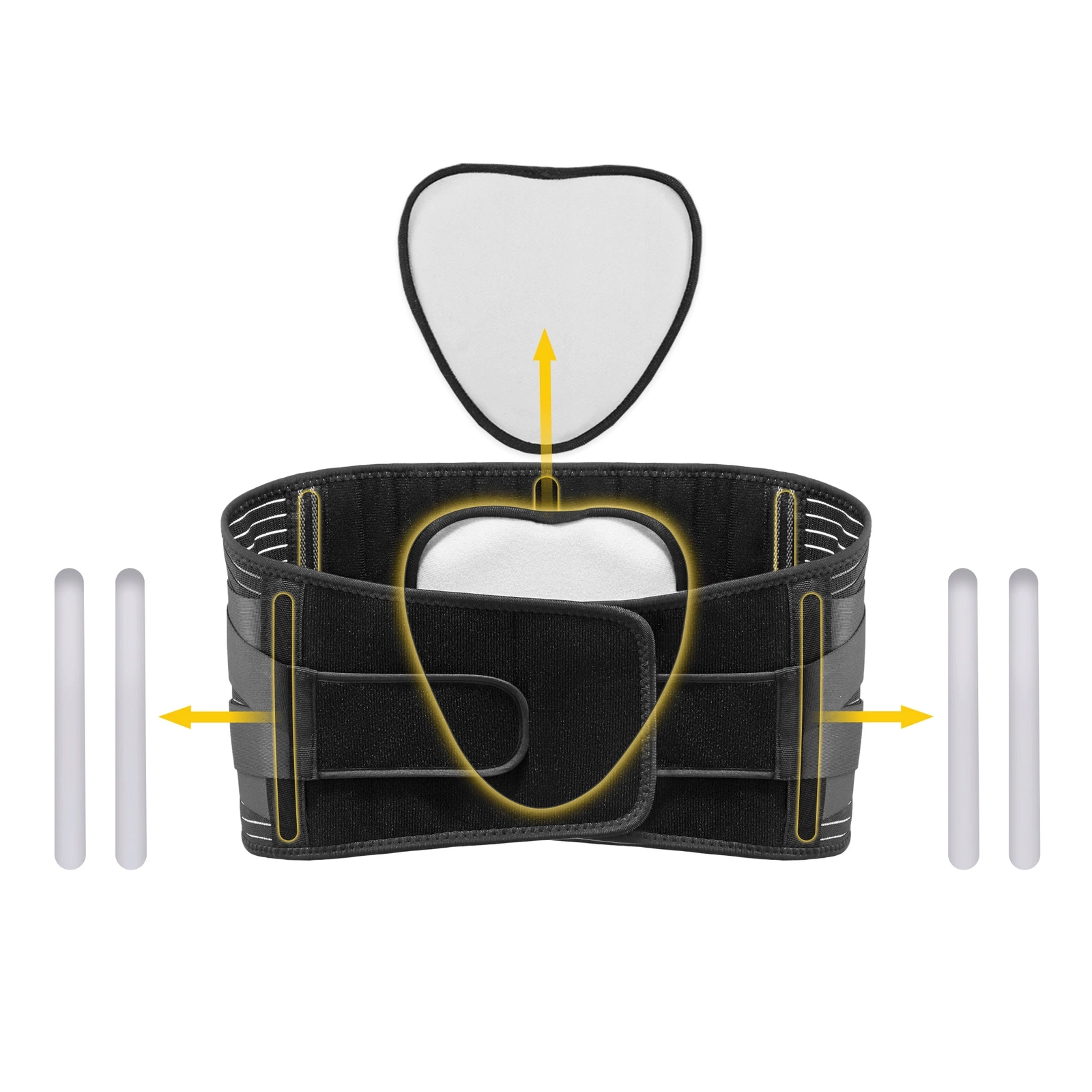 Orthopedic Lumbar Back Brace for Lower Back Support XXXL, Black (1)