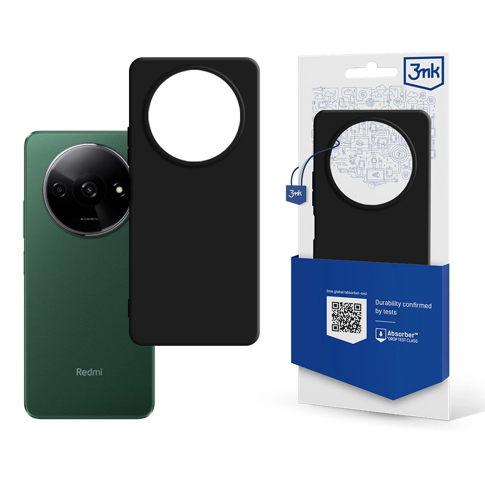 Xiaomi Redmi A3 3MK Matt Case Cover, Black