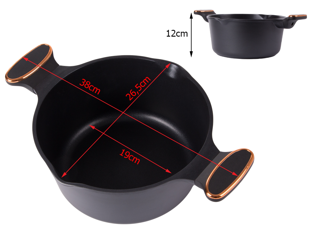 Deep Pot with Lid and Non-Stick Coating, 4.55 L, Cast Aluminium (2)