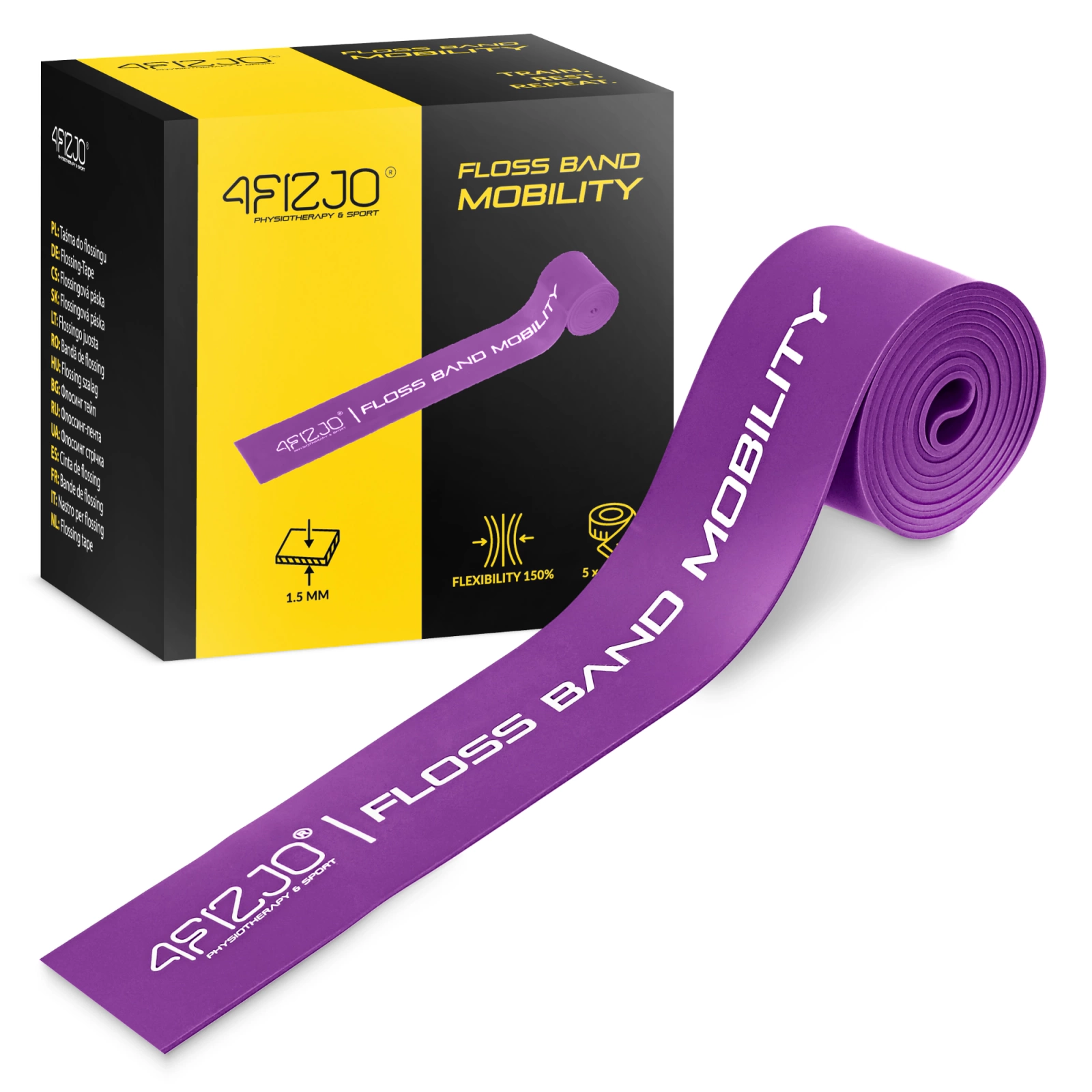 4FIZJO Floss Band for Rehabilitation and Mobility 1.5 mm, Purple
