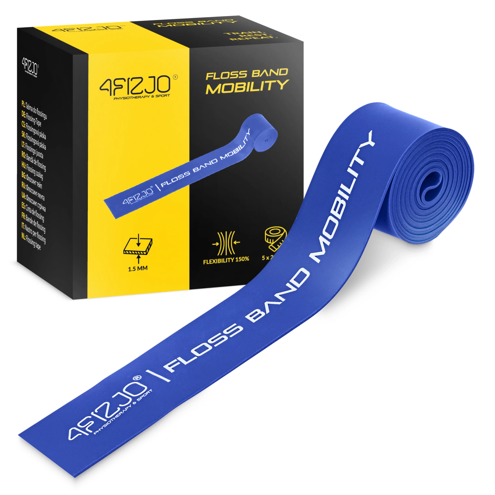 Rehabilitation Floss Band for Mobility 1.5 mm, blue