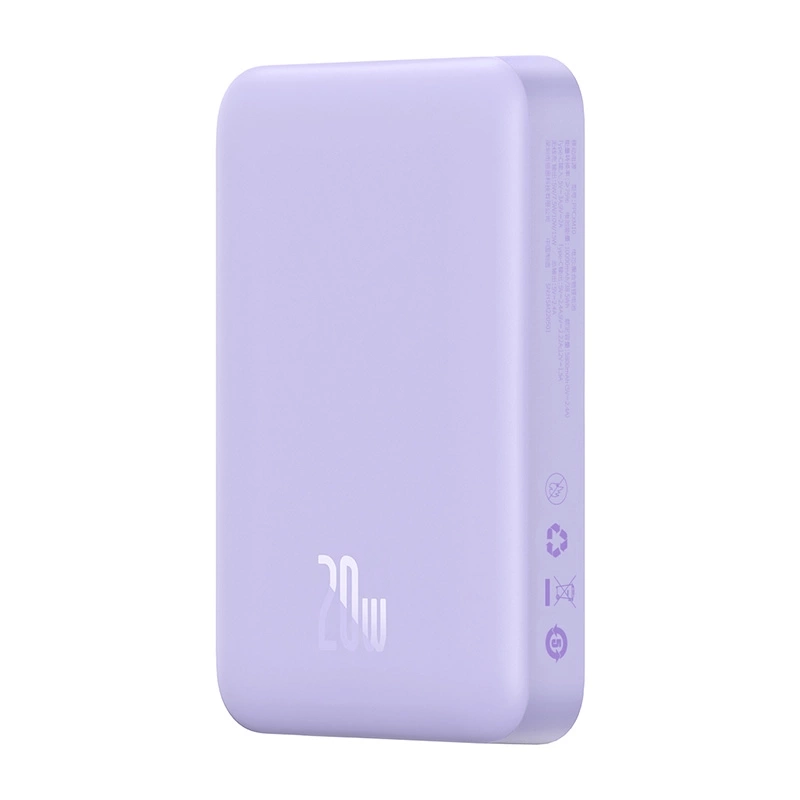 Baseus Magnetic Mini Induction Powerbank 10000mAh 20W - purple + USB-C - USB-C cable
