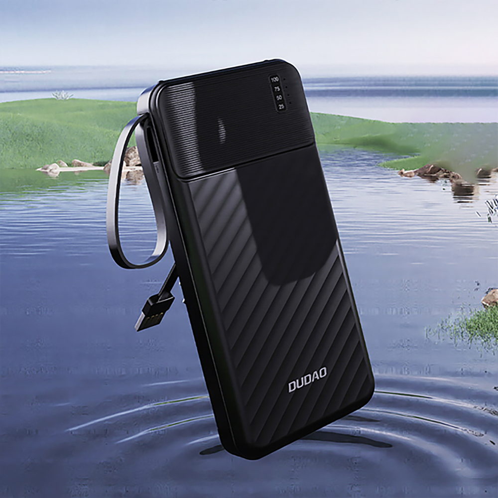 Dudao K11 Pro 20000mAh Powerbank with Built-in Cables - Black (1)
