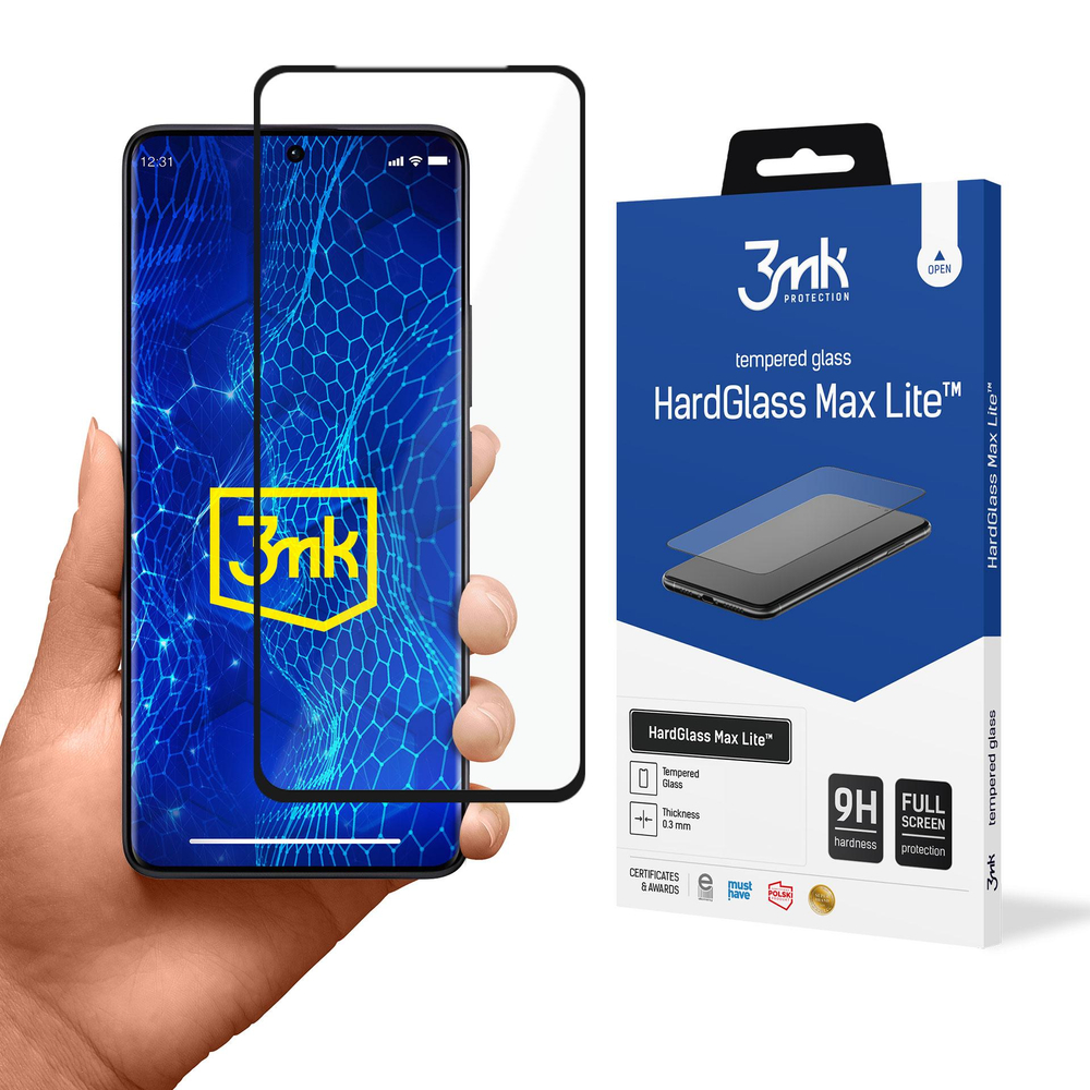 Redmi Note 13 Pro+ - 3mk HardGlass Max Lite Black