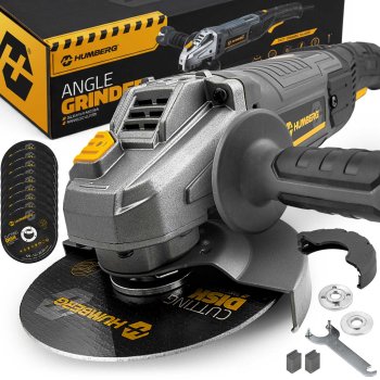 Angle Grinder 1200W Variable Speed 125mm 10 Discs Humberg Hm-411