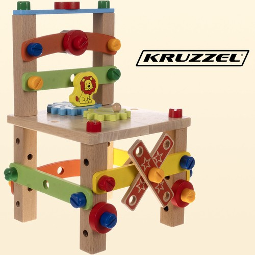 Wooden Construction Chair Toy for Kids Kruzzel 22506 (1)