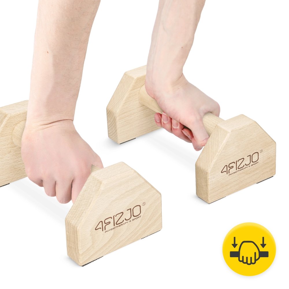4FIZJO Wooden Parallettes Push-Up Bars 25 cm (2)
