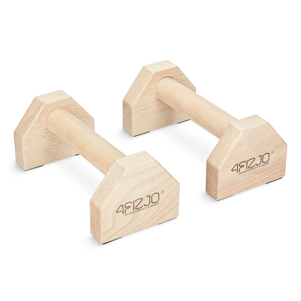 4FIZJO Wooden Parallettes Push-Up Bars 25 cm (3)