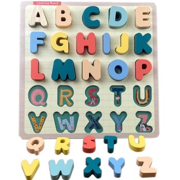 Educational Wooden Puzzle Alphabet Large Letters Zkb-2053