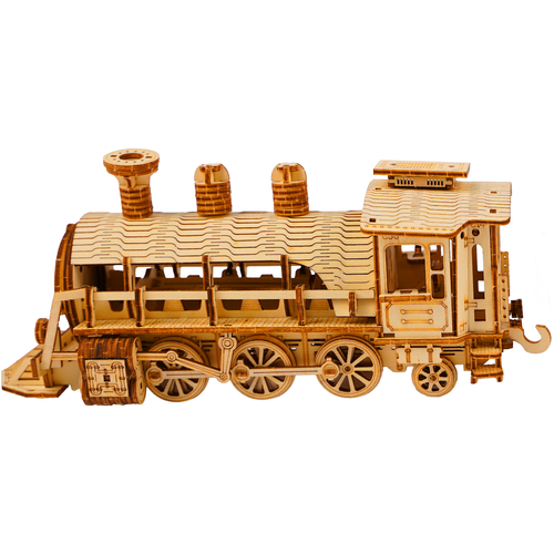 Wooden 3D Puzzle Steam Locomotive Model Kit Kruzzel 26515, 282 Pieces (3)