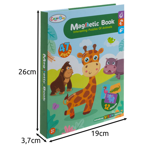 Magnetic Puzzle Book with African Animals Educational Montessori Toy for Toddlers (0)