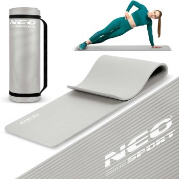 Neo-Sport Fitness Exercise Mat 192200, 183 x 60 cm, grey