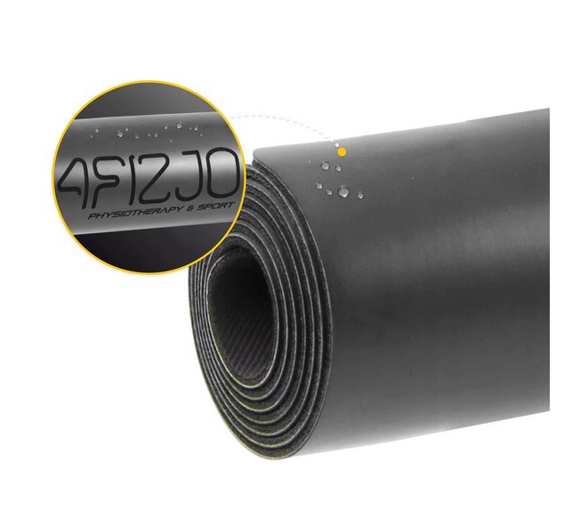 4Fizjo Non-Slip Rubber Gymnastic Fitness Yoga Mat 183x68x0.4cm, Black (6)