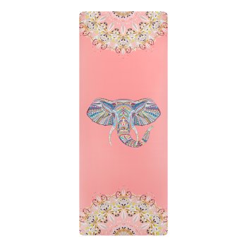 Balance Non-Slip Rubber Gymnastic Fitness Yoga Mat 185x68x0.4cm, Pink Elephant