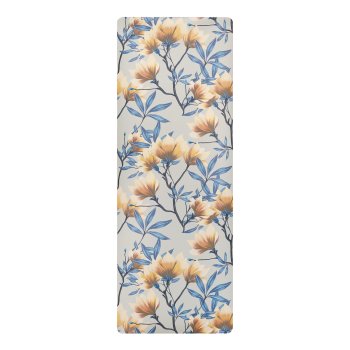 Balance Non-Slip Rubber Gymnastic Fitness Yoga Mat 185x68x0.4cm, Flowers