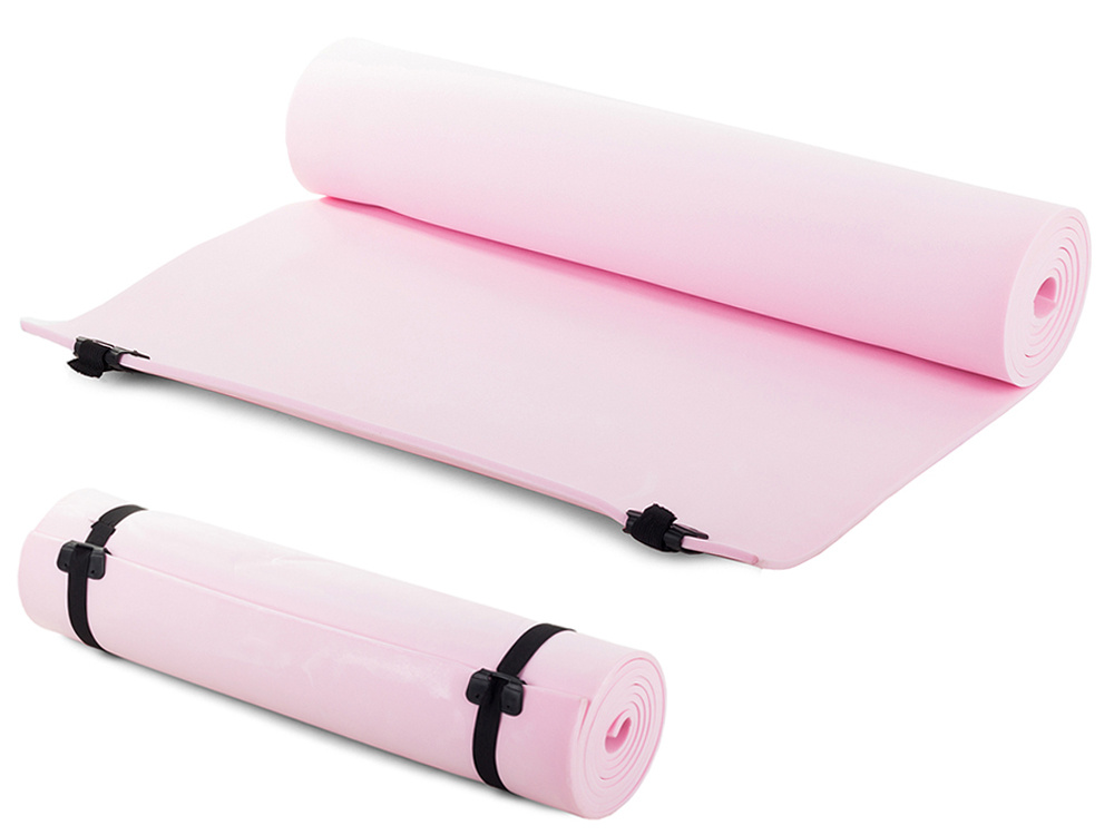 Travel exercise mat 50x180cm, 0.5cm thick, pink (0)