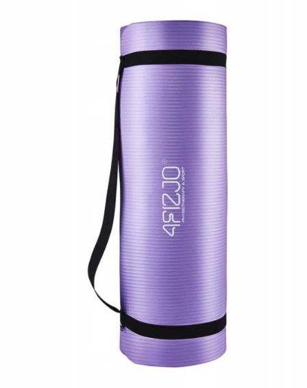 4Fizjo Gymnastic Non-Slip Fitness Foam Yoga Mat NBR 180x60x1cm, Purple (3)